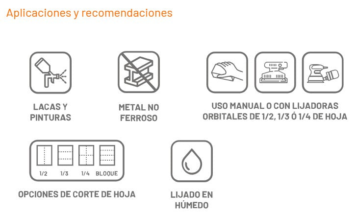 25 piezas Lija B-99 Plus Fandeli 9" x 11" Grano 1500, 76143