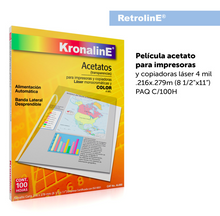 Película Acetato Laser Impresora Toner Kronaline 100h Al690