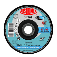 Disco abrasivo para corte de acero inoxidable de 115 x 1.3 x 22.23 mm Austromex