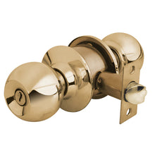 Cerradura Pomo Tipo Esfera Aksi, Latón Brillante para Recámara