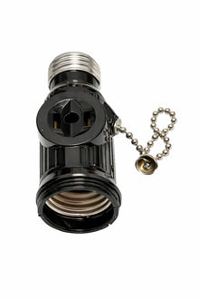 Portalámparas De Baquelita Con Cadena Y Doble Contacto Ladrón CNX Inner 24 Pzs - CNX - vista lateral