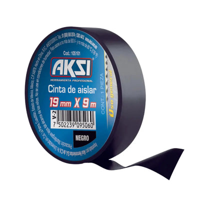 Cinta de Aislar AKSI 19mm x 18m color Negro Aksi