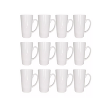 12pz Taza Cónica Blanca Color Make Sublimación 17oz Brillante