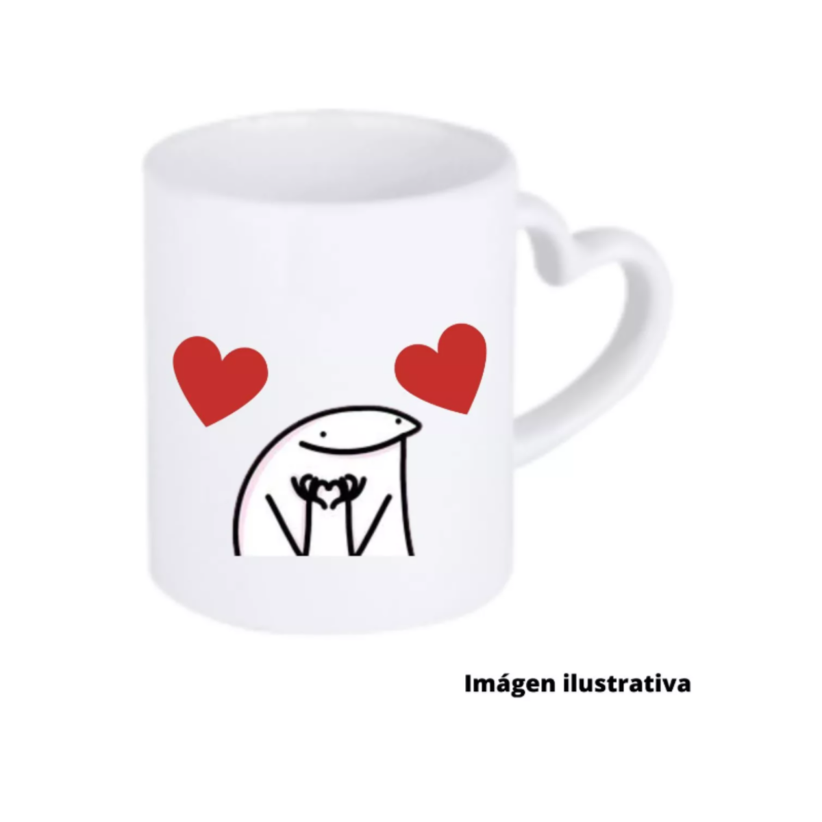 Taza Blanca Asa Corazón 11oz Color Make Sublimar