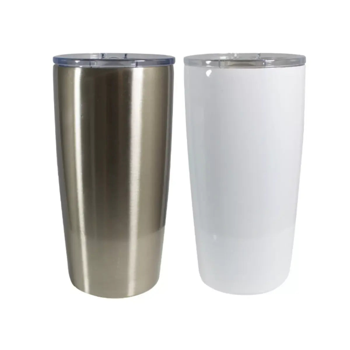 Vaso de Acero 20oz. Cónico Tipo Playero. Plata Color Make - Color Make - vista lateral