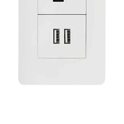 Contacto Aterrizado Sanelec Doble Puerto Usb 4466 Pared Blanco 12 Piezas - Sanelec