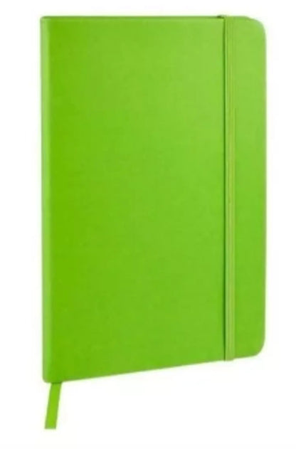 Libreta Tipo Moleskine Cuaderno 80h Raya 14x21 Color Escoger Verde - Promopción