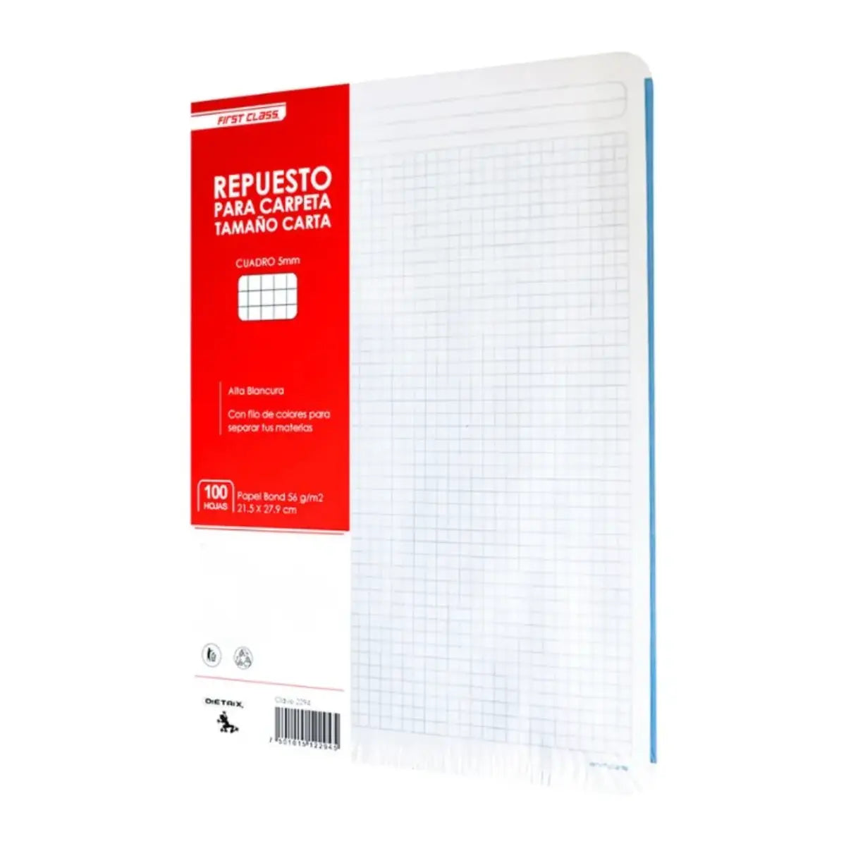 REPUESTO CARTA 100 HOJAS 5 mm P/CARPETA - First Class