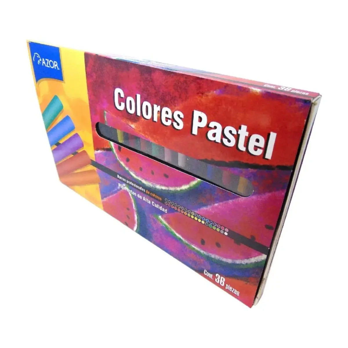 Set 36 Colores Pastel Toque En Seco Gises Dibujo Stafford - Azor - vista trasera