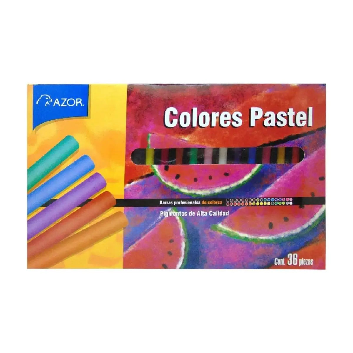 Set 36 Colores Pastel Toque En Seco Gises Dibujo Stafford - Azor - vista lateral