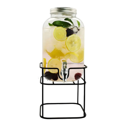 Dispensador De Bebidas Vitrolero Vidrio Con Base Mason 8lt - DrinkLab - empaque