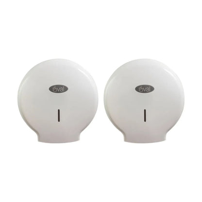 2 Pzs Despachador Papel Higienico Oval 300 M Blanco