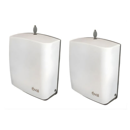 2 Pzs Despachador 400 Toalla Interdoblada Oval Blanco Blanco