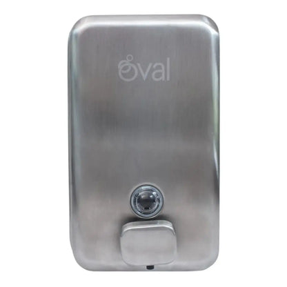 2 Jabonera Acero Inoxidable Oval Rellenable 1 L Color Plata Plateado Oval