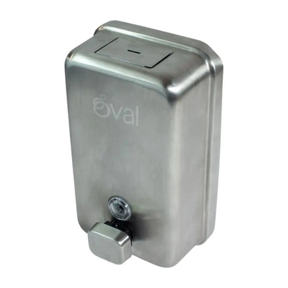 2 Jabonera Acero Inoxidable Oval Rellenable 1 L Color Plata Plateado Oval
