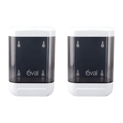 2 Jabonera Humo Oval Abs 1.5 Lt Uso Rudo Rellenable Blanca Blanco