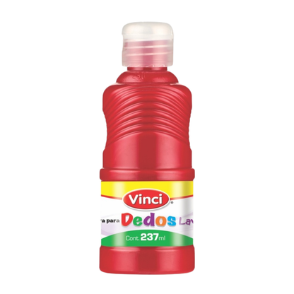 Pintura Dedos Lavable Colores Metálico Surtidos 237ml Vinci