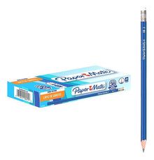 Lápices de Grafito Paper Mate #2 Azul Mirado Hexagonal 12 Piezas