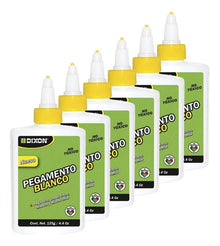 Pegamento Blanco Escolar Dixon 125g 6 Piezas