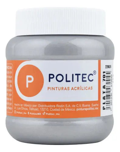 Pintura Metálica Acrílica Mate Politec 250ml Elegir Color Politec