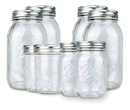 8pz Mason Jars Ball Vidrio Boca Regular Ancha 473 Ml 946 Ml