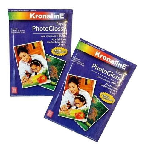 2 Pack Papel Fotográfico Brillante 4x6 Kronaline Ph349 25h