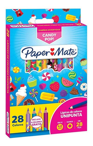 Lápices De Colores Paper Mate Unipunta Candy Pop 28 Piezas
