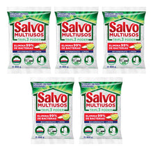 5 Pz Detergente Polvo Salvo Multiusos Facil Disolucion 900g