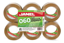 36 Piezas Cinta Adhesiva Canela Empaque Janel 060 48mmx150m