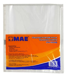 100 Protectores Hojas Tamaño Carta Mae Transparente