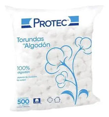 TORUNDA ALGODON PROTEC BOL 500G C/1000 BOLITAS - PROTEC
