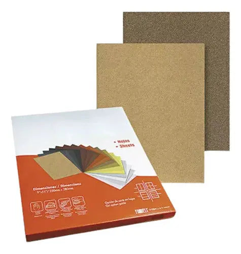Pack 50 Lijas para Madera Fandeli A080 9x11 Pulgadas Grano 320 Abrasivo Alta Calidad Fandeli