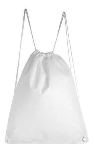 10 Morral Ecologico Bolsa Mochila Sublimar Promocional Color Color Blanco