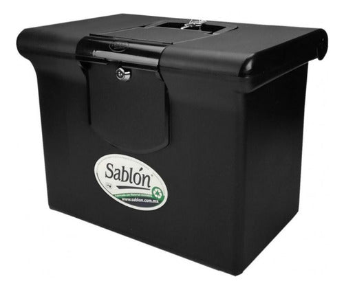 Archivero Organifile Negro Portatil Carta Sablon Cerradura