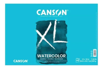 Block Canson Xl Watercolor Acuarela Dibujo 300g 30.5x45 30h - Canson - vista lateral