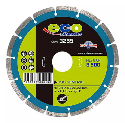 Disco Diamante Corte 3255 Austrodiam 7'' Material Abrasivo - Austrodiam - detalle