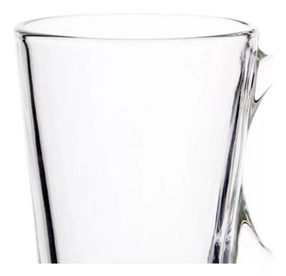 Set 6 Tazas Café Té Conica Lisa Vidrio Mayoreo 240ml - Marchante MX