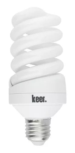 Foco Espiral Ahorrador Keer No.30 Luz Fría 20w Base E27