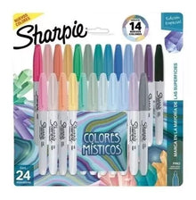 Marcadores Permanentes Sharpie Colores Misticos Punta Fina 24 Piezas