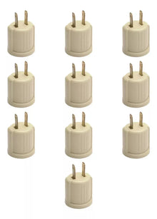 Pack 10 Portalampara Argos E27 Marfil Clavija 127v 15a - Argos - vista lateral