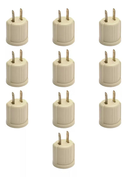 Pack 10 Portalampara Argos E27 Marfil Clavija 127v 15a - Argos - vista lateral