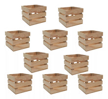 Pack 10 Huacales Madera Confetti 10x10 Cm 3 Tiras