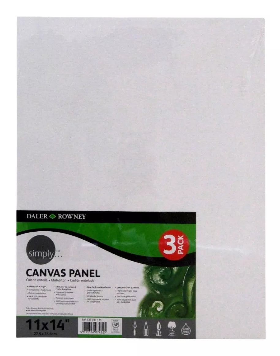 Set 3 Bastidores Lienzo Pintar Daler Rowney Simply 27x35 Cm