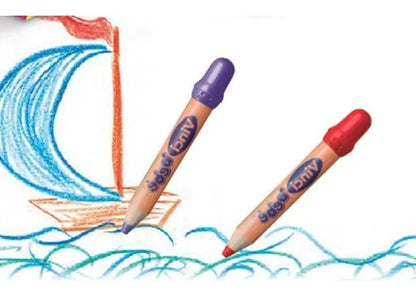 Set 6 Lápices De Colores Lavables Vinci Bebé + Sacapuntas