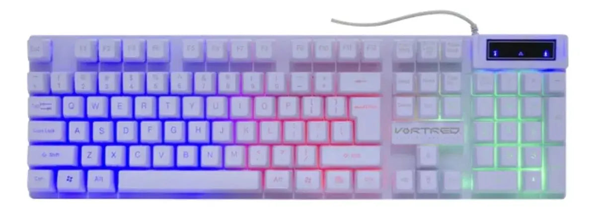 Kit Gamer Teclado Mouse Audifonos Mousepad Vortred Luz Rgb - Vortred - empaque