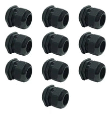 Pack 10 Conectores Glandula Nylon Argos 1/2 Pulgada Negro - Argos - vista lateral
