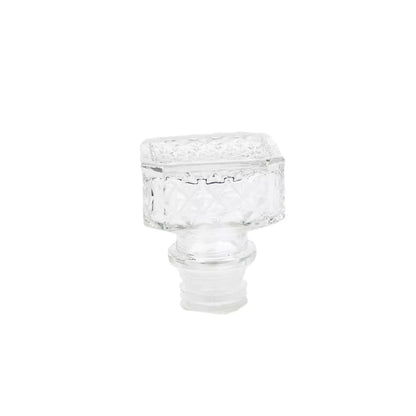 Licorera Cuadrada Grande Rodas 750ml Vidrio Cristal