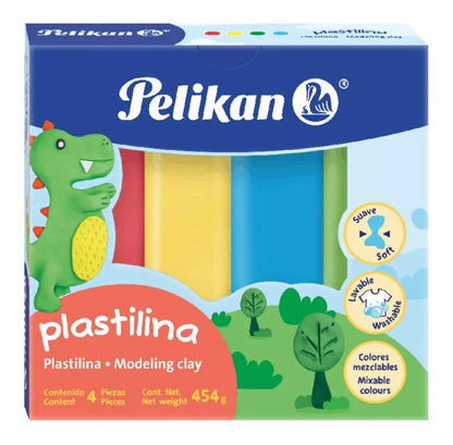Plastilina 4 Barras Colores Surtidos Pelikan Niño