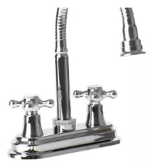 Llave Lavabo Cuello Flexible Hidroflud Mezcladora Cromo