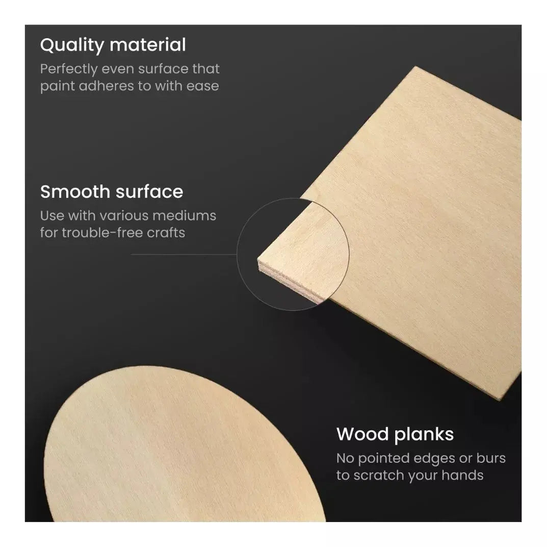 10 Lienzos Circulos Y Cuadrados De Madera Arteza - Coveme